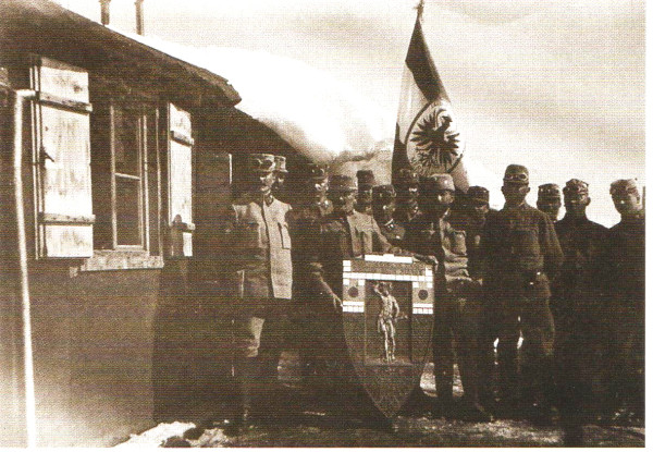 Fahnenweihe Satteljoch_Weltkrieg_Geschichte