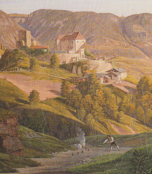 Böllerschießen beim Besuch von Kaiser Fredinand auf Schloss Tirol