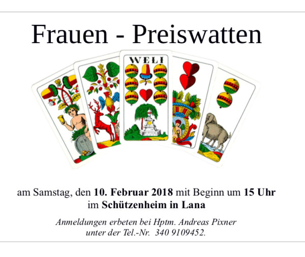 Frauenpreiswatten 2018