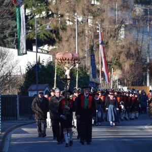 Die Kompanie bei der Teilnahme an der Sebastiani-Prozession 