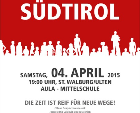 2015 St.Walburg Bezirk Plakat Zukunft Südtirol